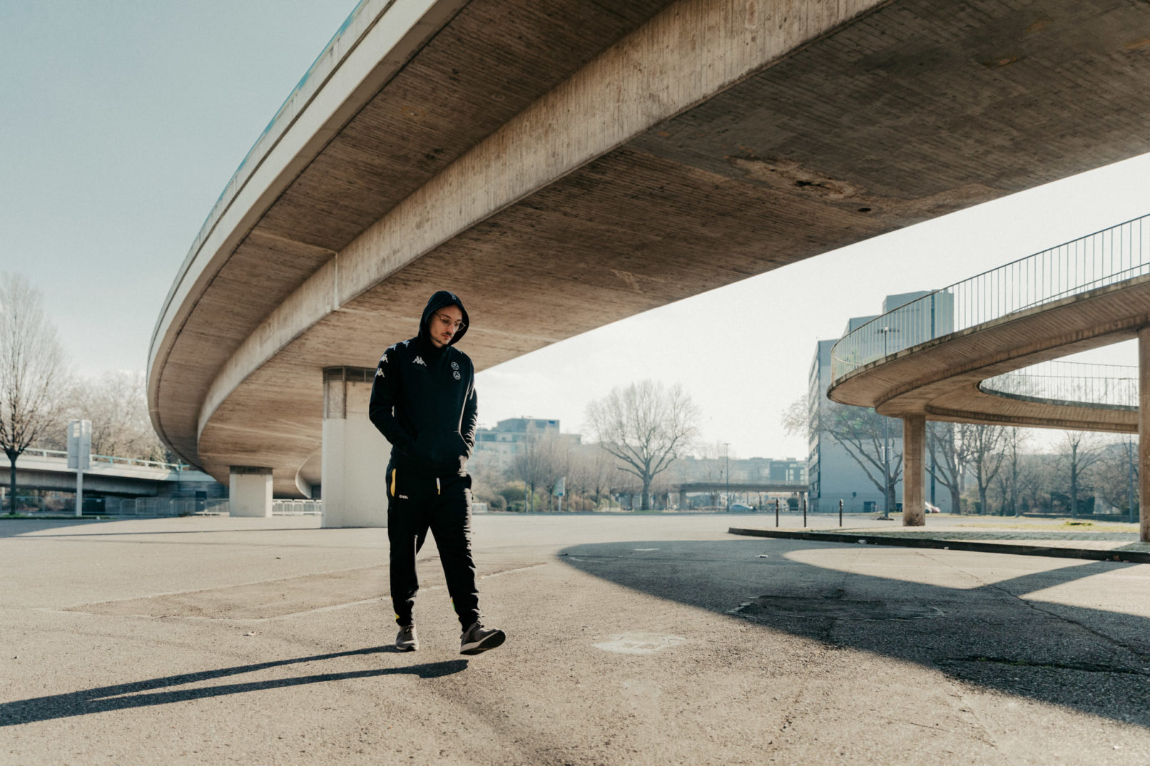 Male model at editorial shooting in Köln