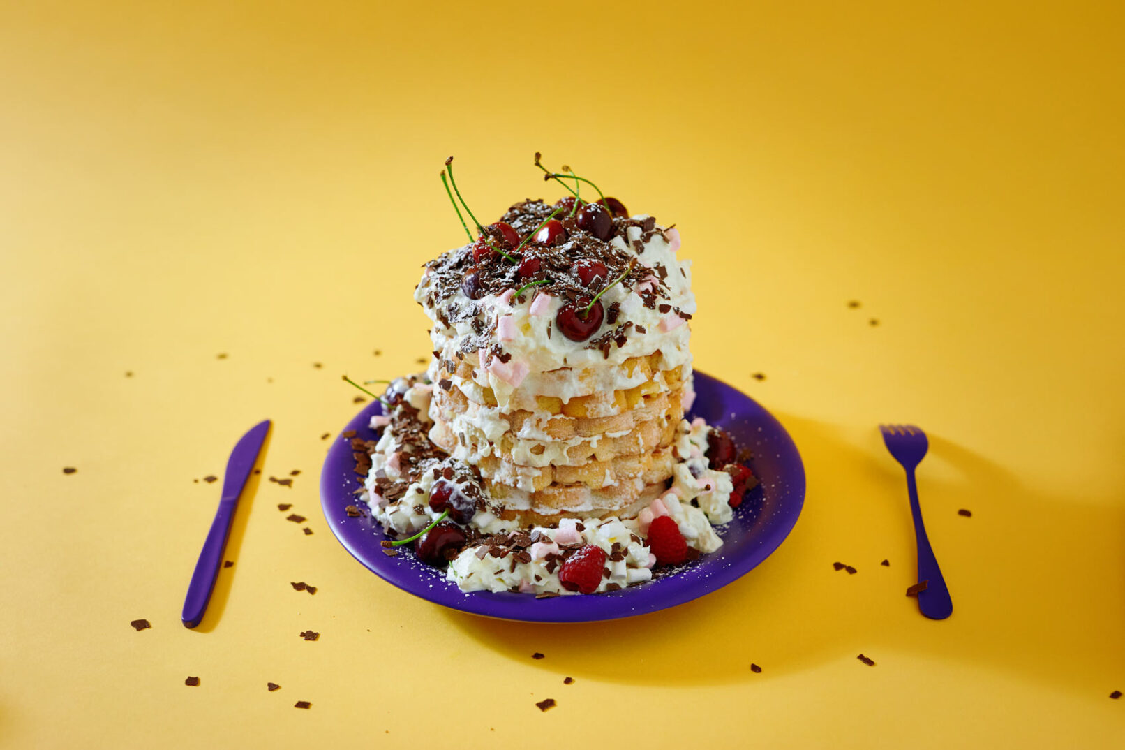 waffle food photography