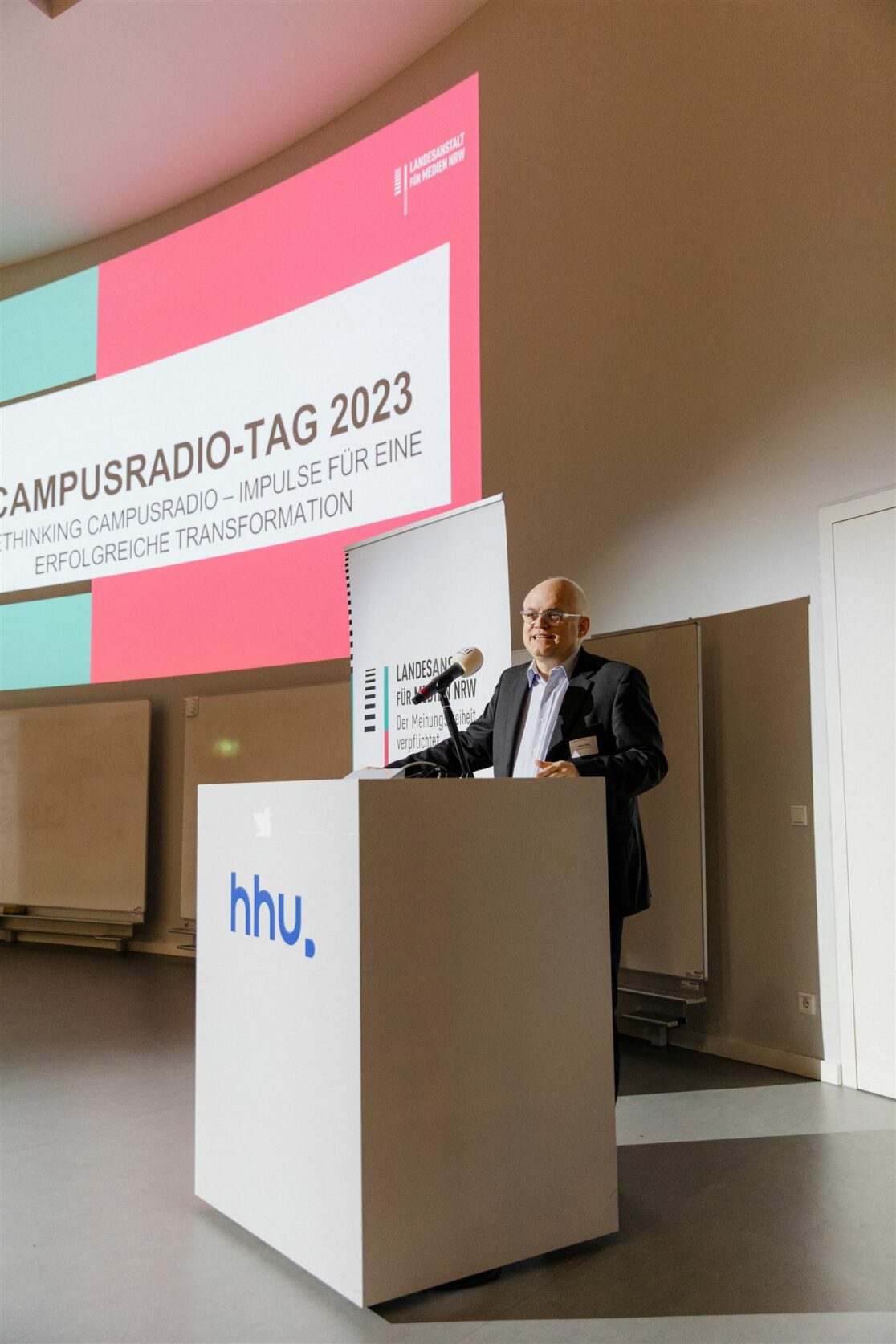 Andreas Meske, Vorstand hochschulradio düsseldorf auf dem Campusradio-Tag