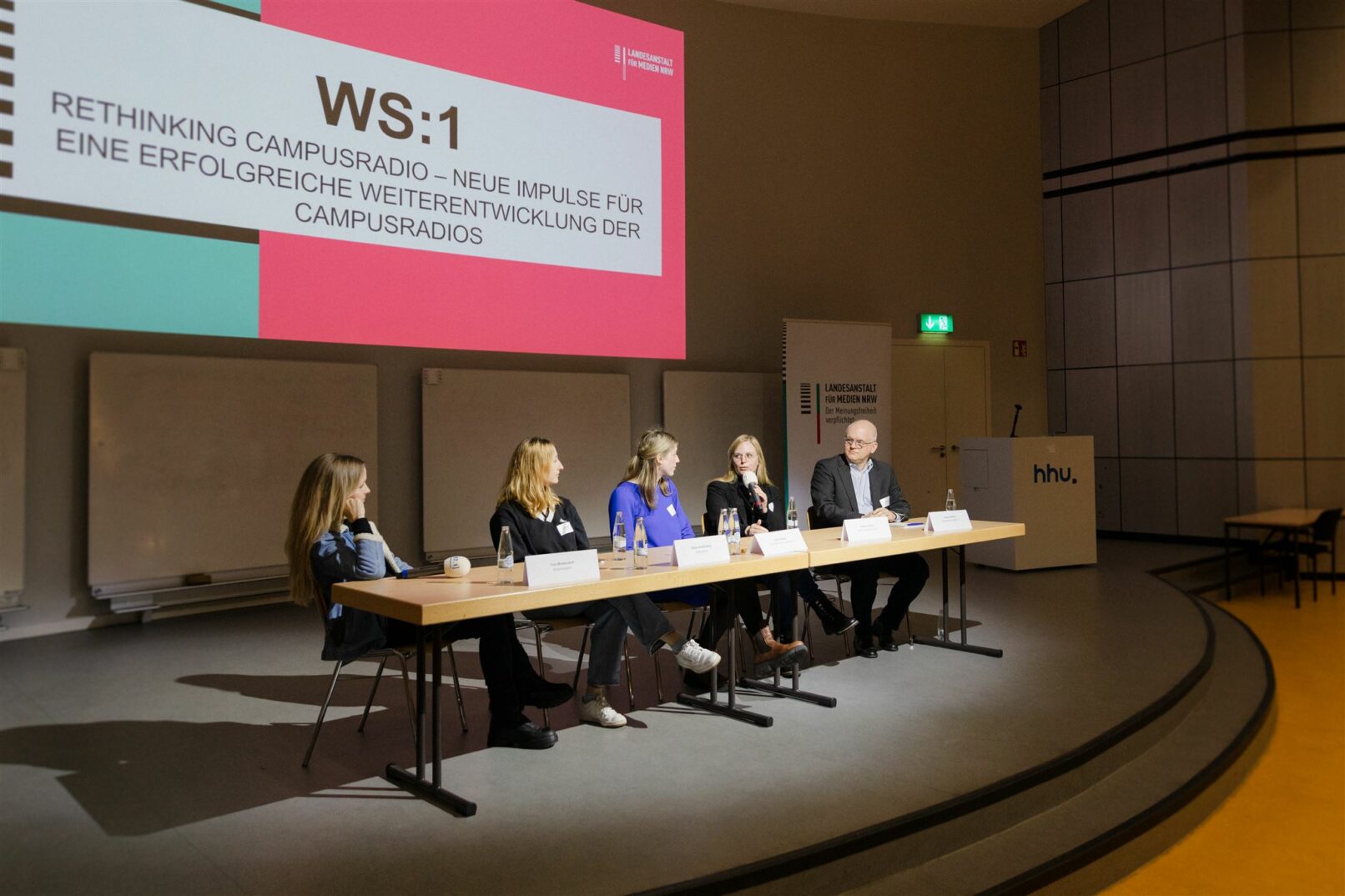 Diskussion auf dem Campusradio-Tag in Düsseldorf 2023